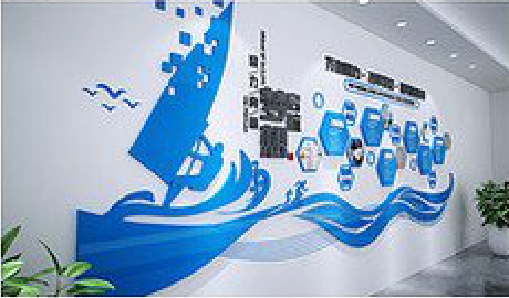  休宁海浪主题文化墙如何设计？