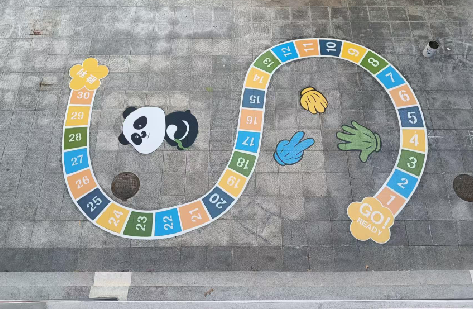  休宁地面游戏彩绘